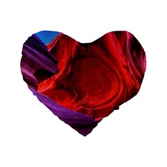 Flower Purple Petal Red Color Pink Hdr Magenta Lowerantelopecanyon Antelopecanyon Macro Photography Standard 16  Premium Flano Heart Shape Cushions by Vaneshart