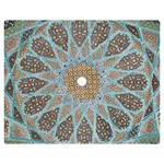 Vintage Flower Floral Pattern Line Tile Circle Art Design Symmetry Mosaic Culture Dome Shape Persian Double Sided Flano Blanket (Medium)  60 x50  Blanket Front