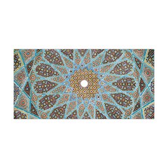 Vintage Flower Floral Pattern Line Tile Circle Art Design Symmetry Mosaic Culture Dome Shape Persian Yoga Headband by Vaneshart