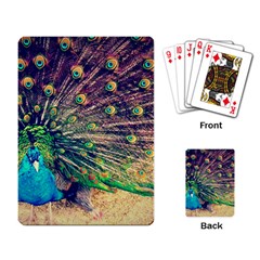 Bird Biology Fauna Material Chile Peacock Plumage Feathers Symmetry Vertebrate Peafowl Playing Cards Single Design (rectangle) by Vaneshart