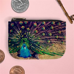 Bird Biology Fauna Material Chile Peacock Plumage Feathers Symmetry Vertebrate Peafowl Mini Coin Purse by Vaneshart