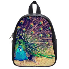 Bird Biology Fauna Material Chile Peacock Plumage Feathers Symmetry Vertebrate Peafowl School Bag (small) by Vaneshart