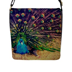 Bird Biology Fauna Material Chile Peacock Plumage Feathers Symmetry Vertebrate Peafowl Flap Closure Messenger Bag (l) by Vaneshart