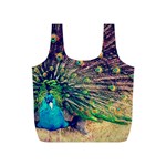 Bird Biology Fauna Material Chile Peacock Plumage Feathers Symmetry Vertebrate Peafowl Full Print Recycle Bag (S) Back