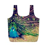 Bird Biology Fauna Material Chile Peacock Plumage Feathers Symmetry Vertebrate Peafowl Full Print Recycle Bag (M) Front