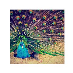 Bird Biology Fauna Material Chile Peacock Plumage Feathers Symmetry Vertebrate Peafowl Small Satin Scarf (square)