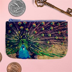 Bird Biology Fauna Material Chile Peacock Plumage Feathers Symmetry Vertebrate Peafowl Large Coin Purse by Vaneshart