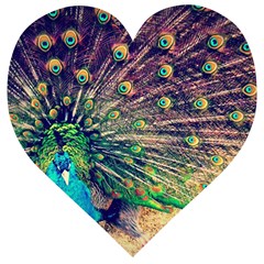 Bird Biology Fauna Material Chile Peacock Plumage Feathers Symmetry Vertebrate Peafowl Wooden Puzzle Heart by Vaneshart