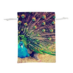 Bird Biology Fauna Material Chile Peacock Plumage Feathers Symmetry Vertebrate Peafowl Lightweight Drawstring Pouch (l) by Vaneshart