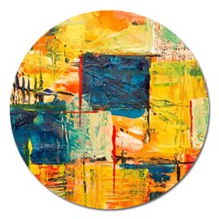 Abstract Painting Acrylic Paint Art Artistic Background Magnet 5  (round) by Vaneshart