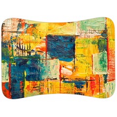 Abstract Painting Acrylic Paint Art Artistic Background Velour Seat Head Rest Cushion by Vaneshart