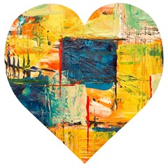 Abstract Painting Acrylic Paint Art Artistic Background Wooden Puzzle Heart by Vaneshart