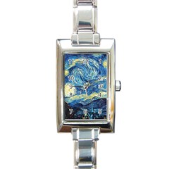 Starry Night Rectangle Italian Charm Watch by Vaneshart