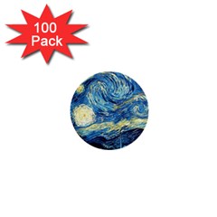 Starry Night 1  Mini Buttons (100 Pack)  by Vaneshart