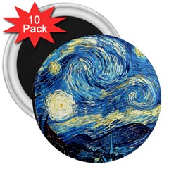 Starry Night 3  Magnets (10 Pack)  by Vaneshart