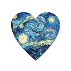 Starry Night Heart Magnet by Vaneshart