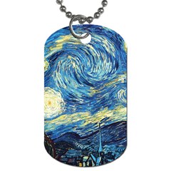 Starry Night Dog Tag (two Sides) by Vaneshart