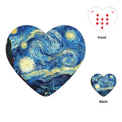 Starry Night Playing Cards Single Design (heart) by Vaneshart