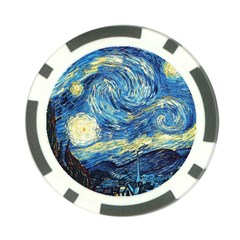 Starry Night Poker Chip Card Guard by Vaneshart