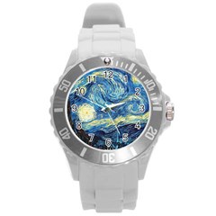 Starry Night Round Plastic Sport Watch (l) by Vaneshart