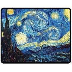 Starry Night Double Sided Fleece Blanket (medium)  by Vaneshart