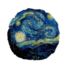 Starry Night Standard 15  Premium Flano Round Cushions by Vaneshart