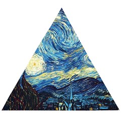 Starry Night Wooden Puzzle Triangle by Vaneshart