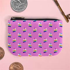 Rainbow Birthday Cake Pattern2 Mini Coin Purse by bloomingvinedesign