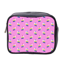 Rainbow Birthday Cake Pattern2 Mini Toiletries Bag (two Sides) by bloomingvinedesign