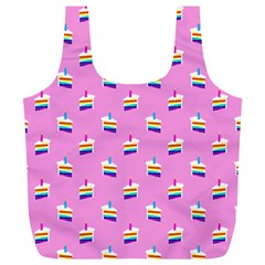 Rainbow Birthday Cake Pattern2 Full Print Recycle Bag (xl) by bloomingvinedesign