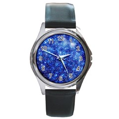 Blurred Star Snow Christmas Spark Round Metal Watch