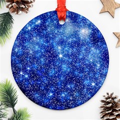 Blurred Star Snow Christmas Spark Ornament (Round)