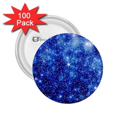 Blurred Star Snow Christmas Spark 2.25  Buttons (100 pack) 