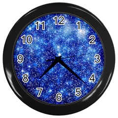 Blurred Star Snow Christmas Spark Wall Clock (Black)