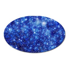 Blurred Star Snow Christmas Spark Oval Magnet