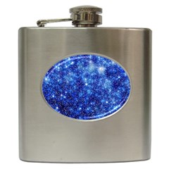 Blurred Star Snow Christmas Spark Hip Flask (6 oz)