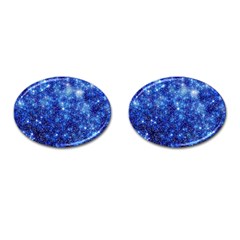 Blurred Star Snow Christmas Spark Cufflinks (Oval)