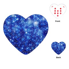 Blurred Star Snow Christmas Spark Playing Cards Single Design (Heart)