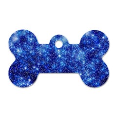 Blurred Star Snow Christmas Spark Dog Tag Bone (Two Sides)