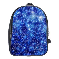 Blurred Star Snow Christmas Spark School Bag (Large)