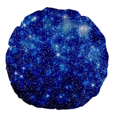 Blurred Star Snow Christmas Spark Large 18  Premium Round Cushions