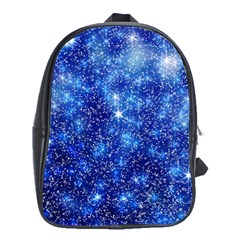 Blurred Star Snow Christmas Spark School Bag (XL)