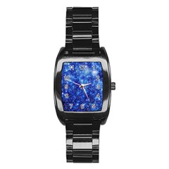 Blurred Star Snow Christmas Spark Stainless Steel Barrel Watch