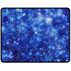 Blurred Star Snow Christmas Spark Double Sided Fleece Blanket (Medium) 