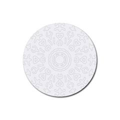 Circle Vector Background Abstract Rubber Round Coaster (4 Pack)  by Bajindul