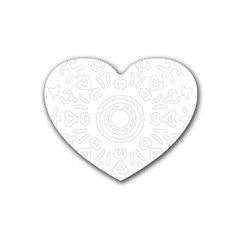 Circle Vector Background Abstract Heart Coaster (4 Pack)  by Bajindul