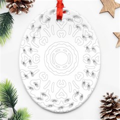 Circle Vector Background Abstract Oval Filigree Ornament (two Sides)