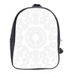 Circle Vector Background Abstract School Bag (xl) by Bajindul