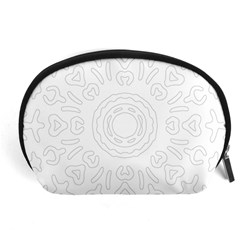 Circle Vector Background Abstract Accessory Pouch (large) by Bajindul