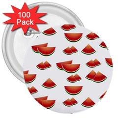 Summer Watermelon Pattern 3  Buttons (100 pack) 